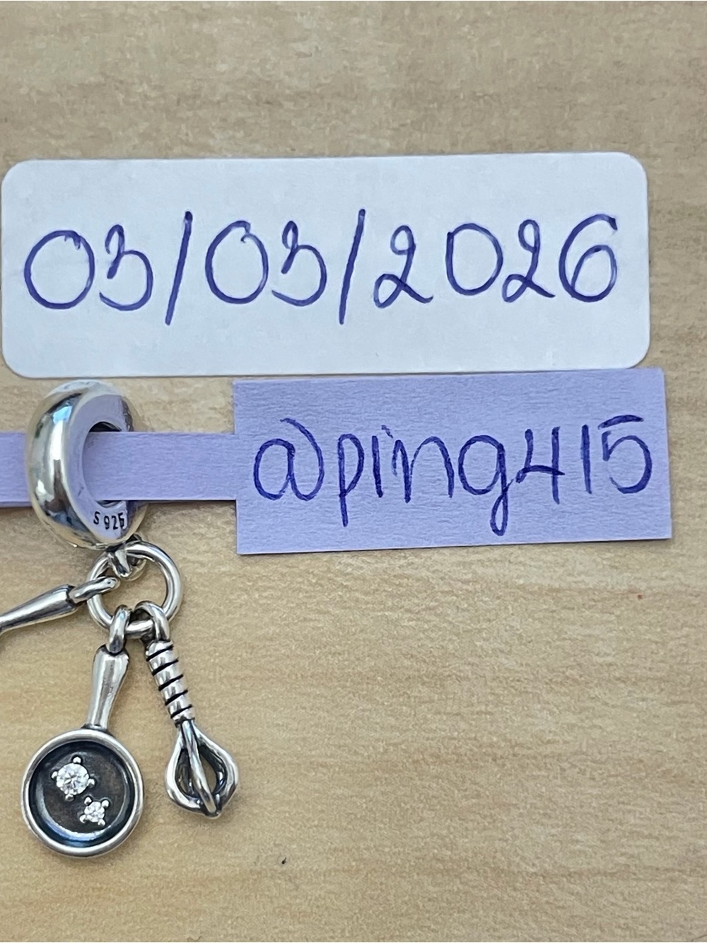 Pandora Spatula, Frying Pan & Whisk Dangle Charm - Picture 10 of 12